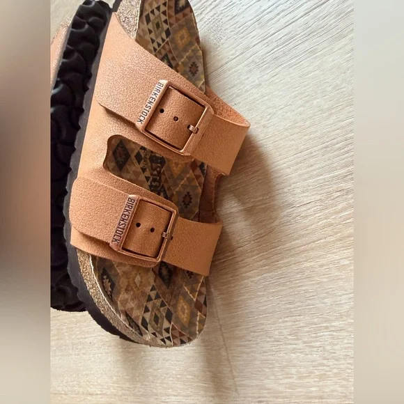 Birkenstock Arizona Vegan Birko-Flor Nubuck – Earthy Pecan Geo – Size 36 / 5–5.5 - Picture 5 of 9